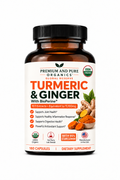 Organic Turmeric and Ginger Extract - 180 Capsules